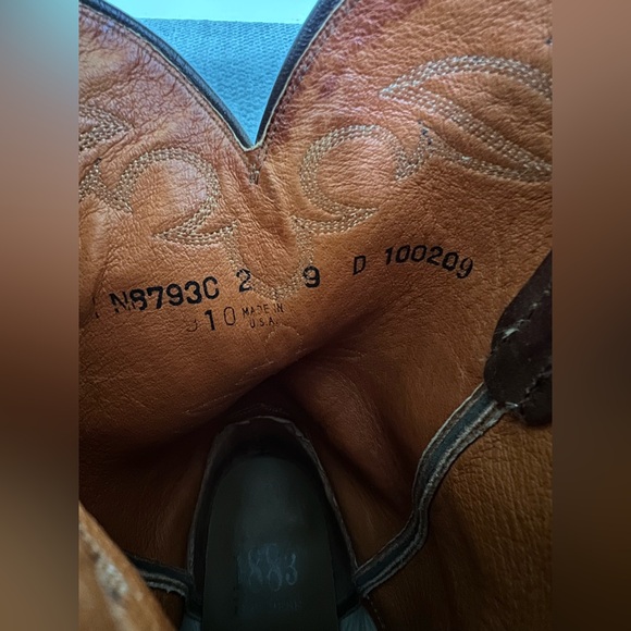 Lucchese Mens 9 D Mad Goat Roper Western Cowboy Boot Womens 10.5 Rodeo - Picture 9 of 11